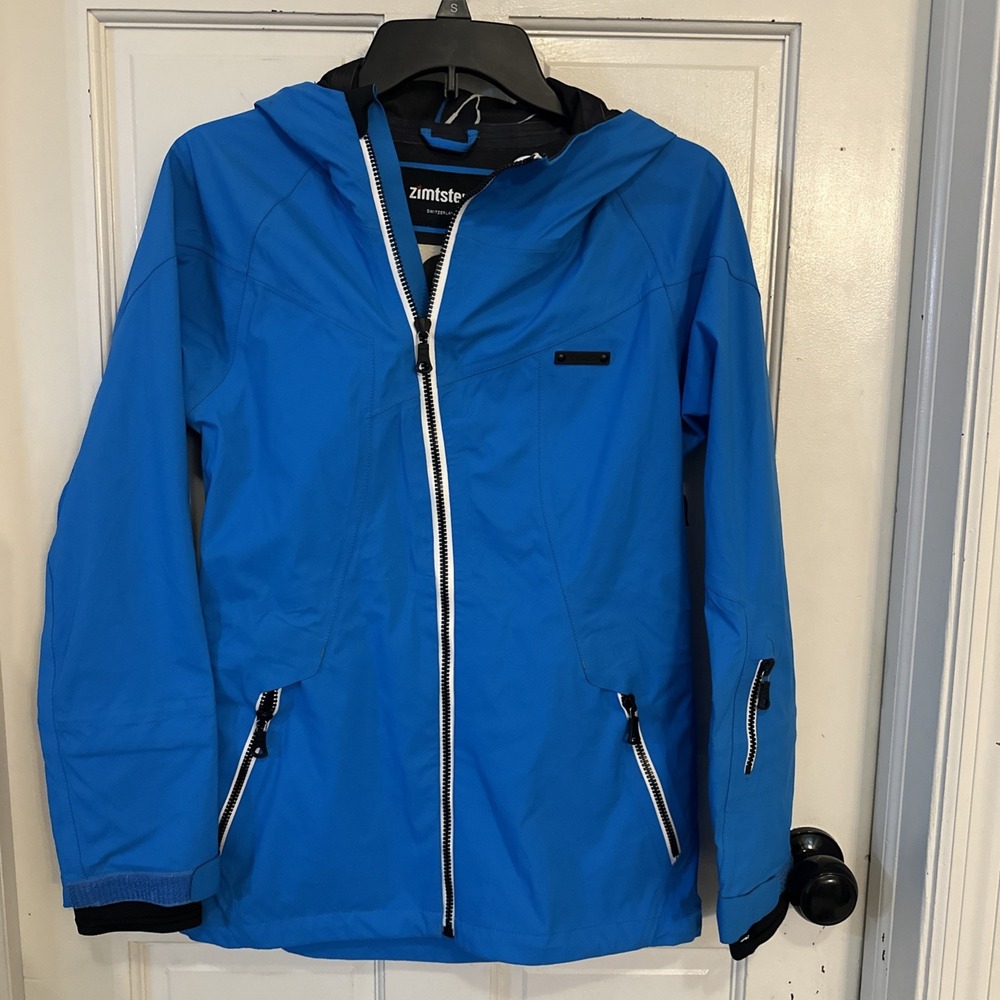 Zimtstern Chop Line Wildlife Collection‎ Ski Jacket, Women's Size XS Blue